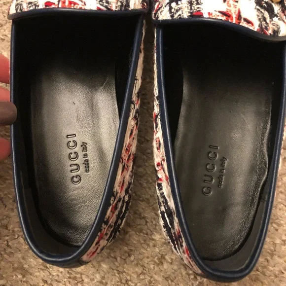 Brand New Gucci Jordan Loafers Tweed with Silver Threads 38.5 - Picture 5 of 10
